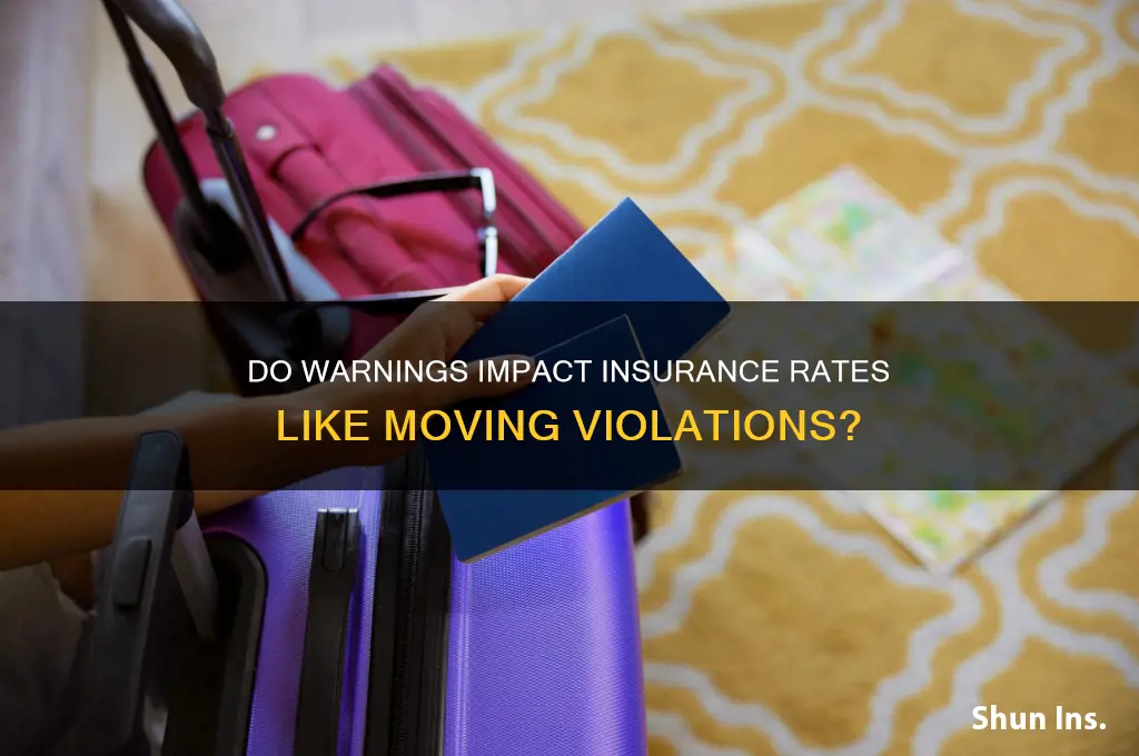 do warnings count as moving violations for insurance