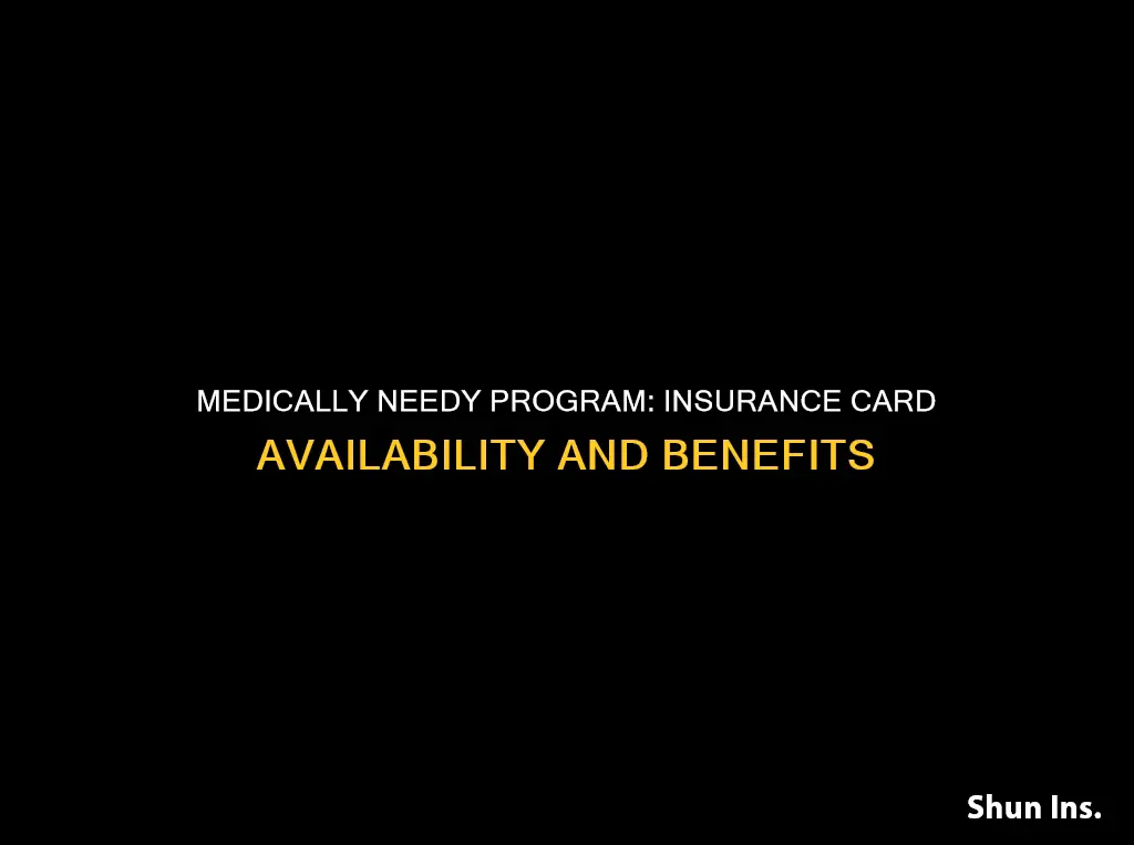 do you get an insurance card with medically needy program