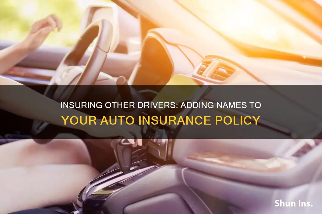 do you have to add other drivers on auto insurance