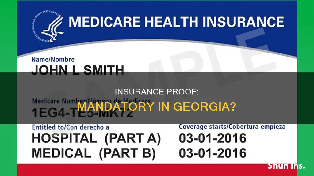 do you have to carry proof of insurance in Georgia