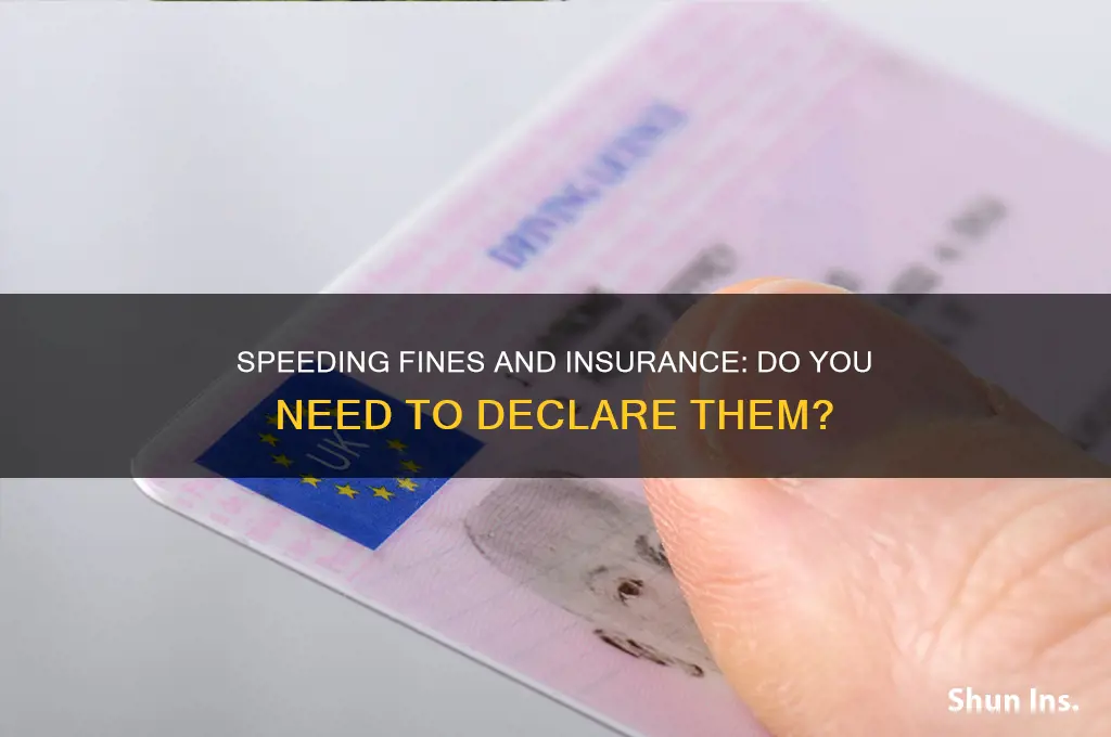 do you have to declare speeding fines on insurance