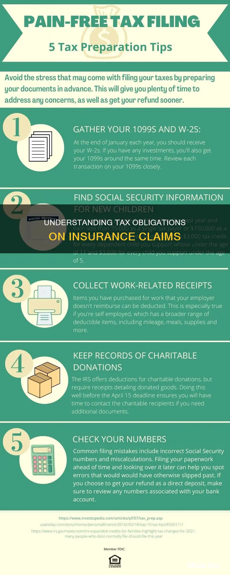 do you have to file taxes on insurance check