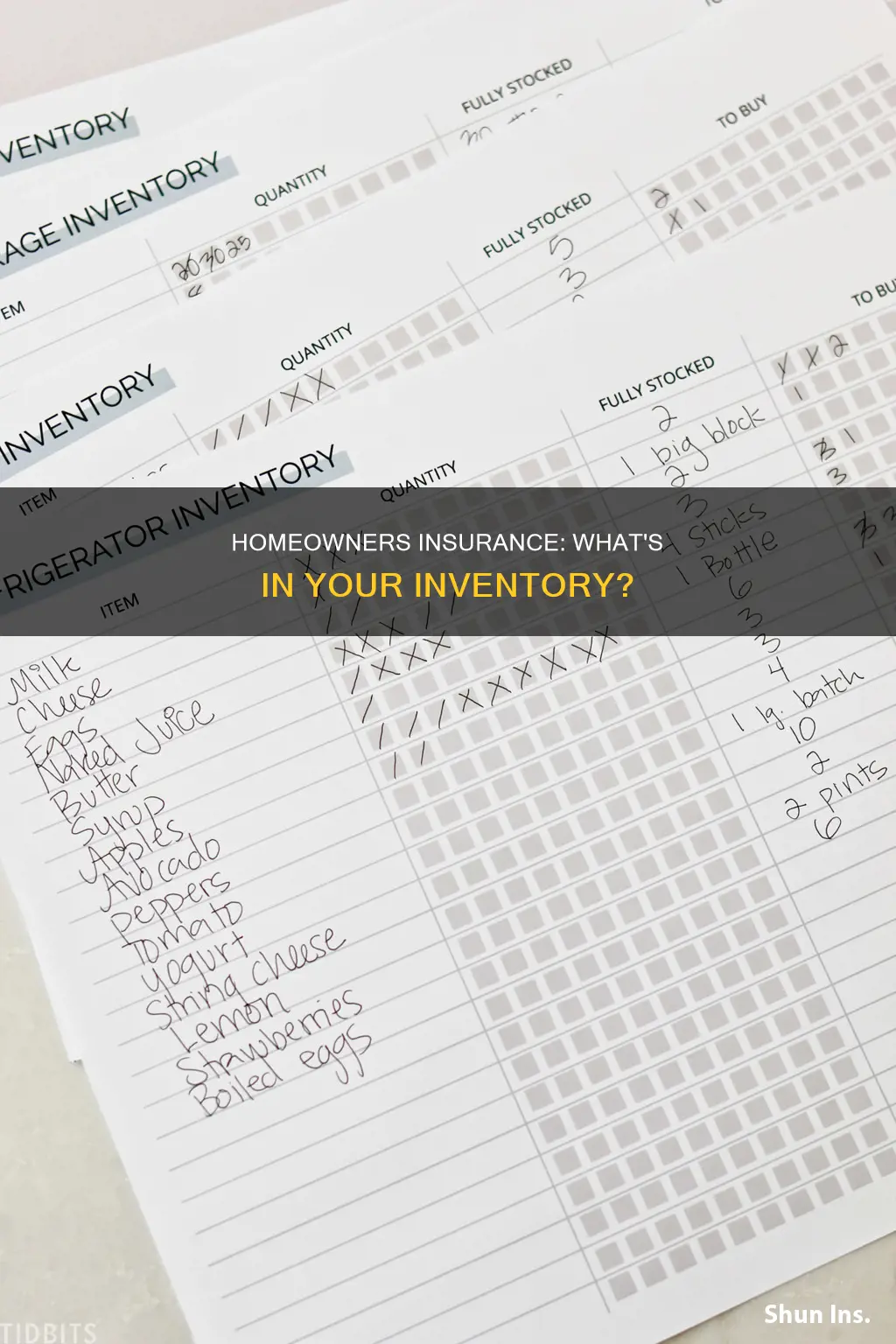do you have to have an inventory for homeowners insurance