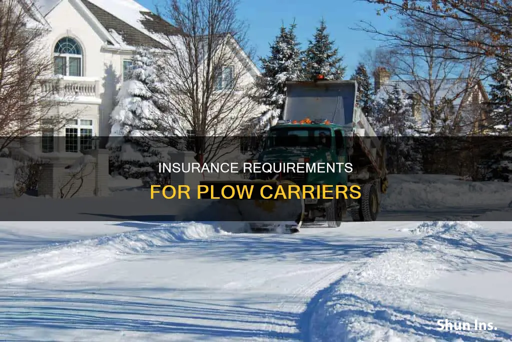 do you have to have insurance to carry a plow