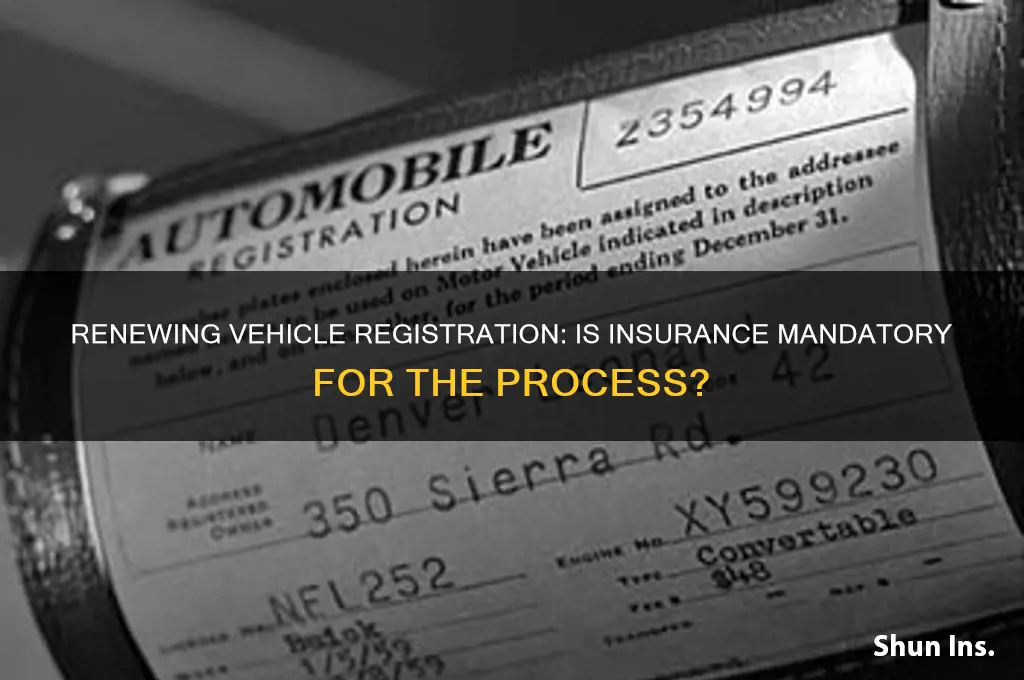 do you have to have insurance to renew registration