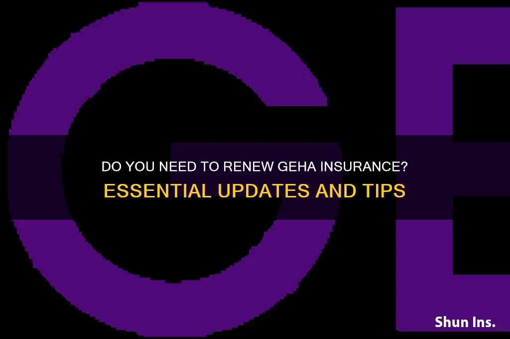 do you have to renew geha insurance