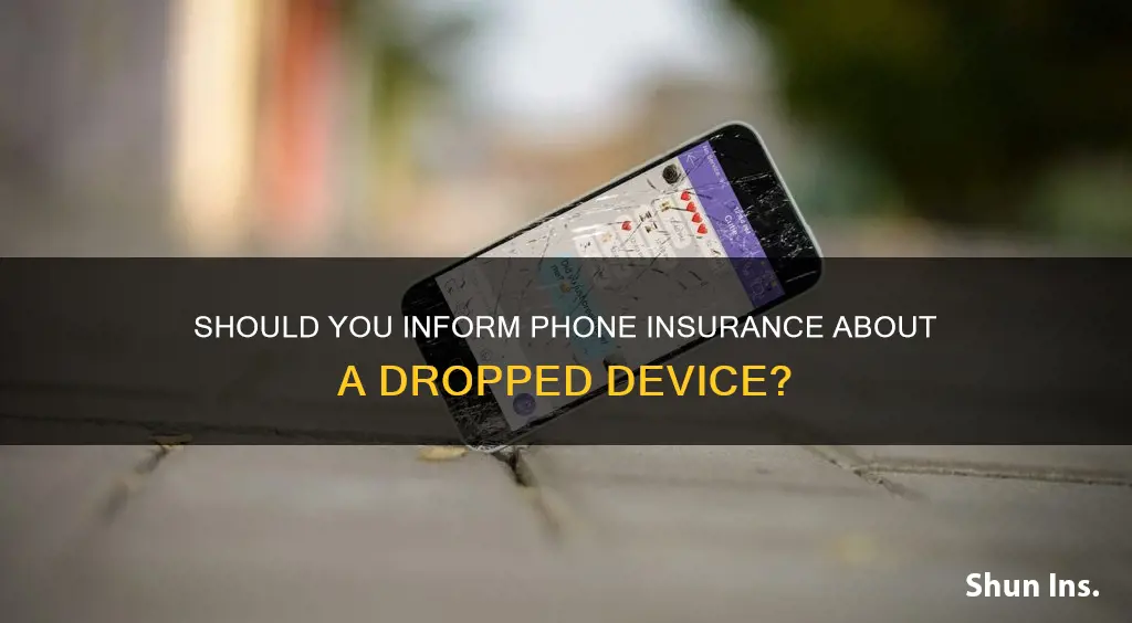 do you have to tell phone insurance about droped phone