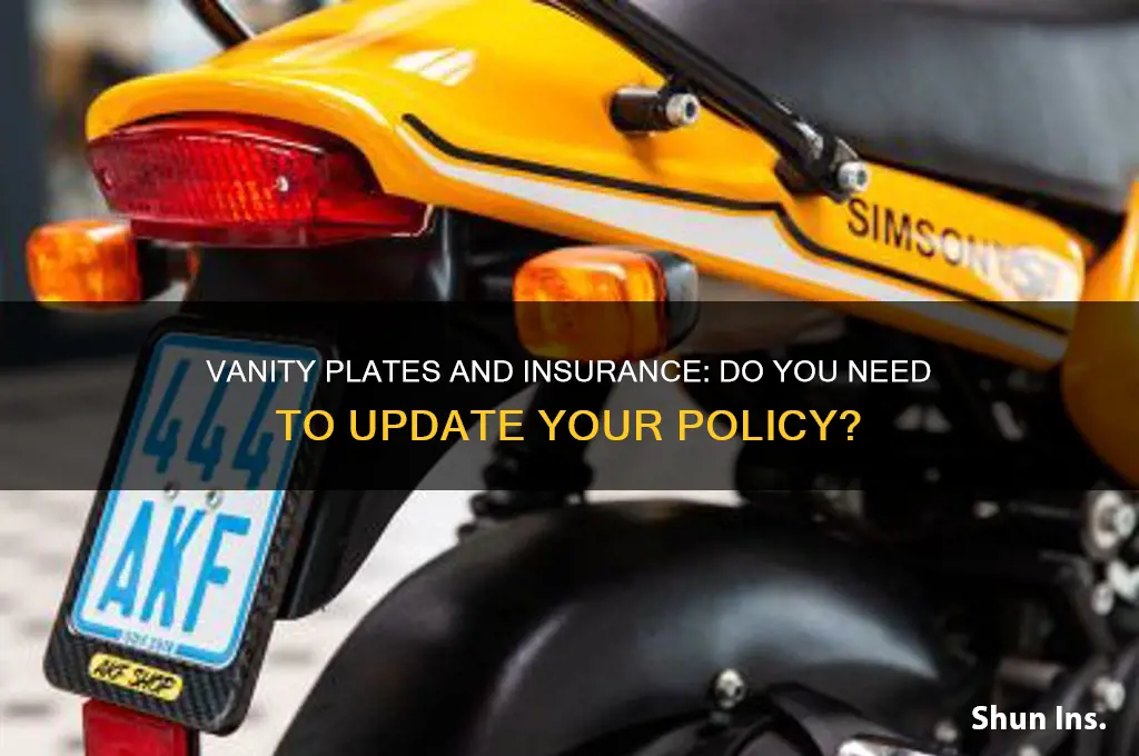 do you have to update insurance after vanity plates