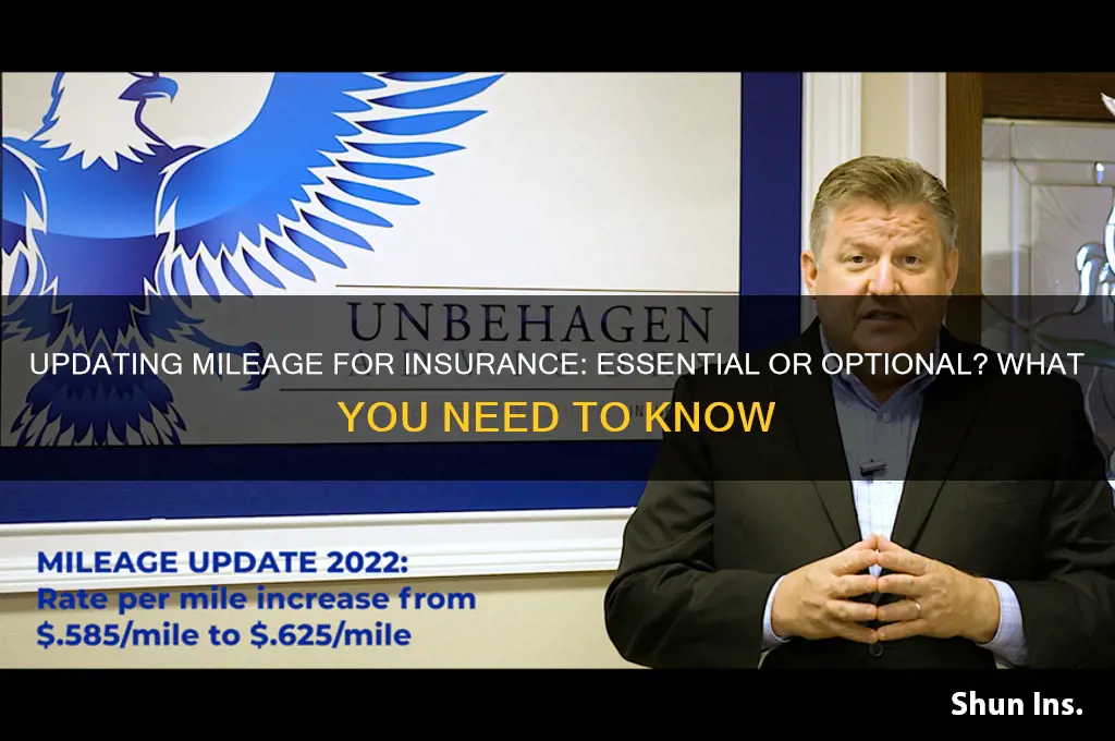do you have to update your mileage for insurance