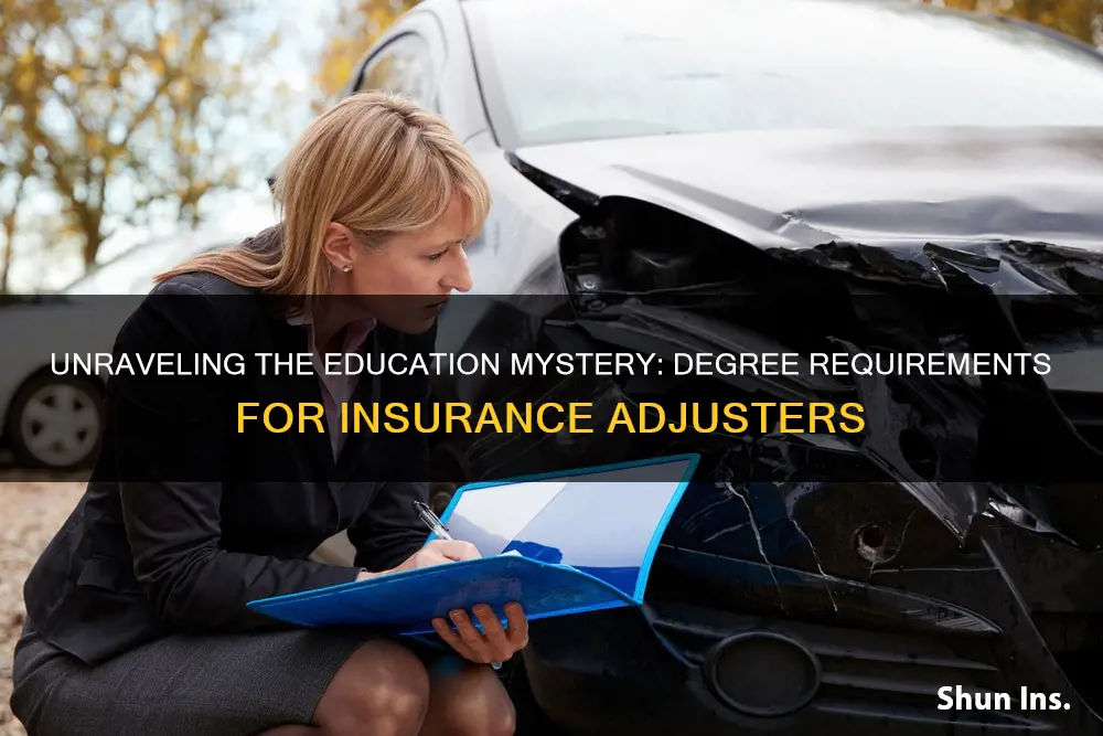 do you haveto.have a degree to.be an insurance adjuster