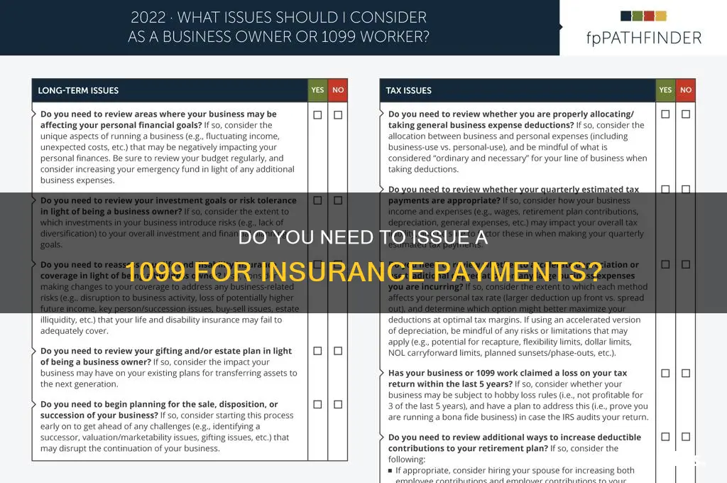 do you issue 1099 for insurance