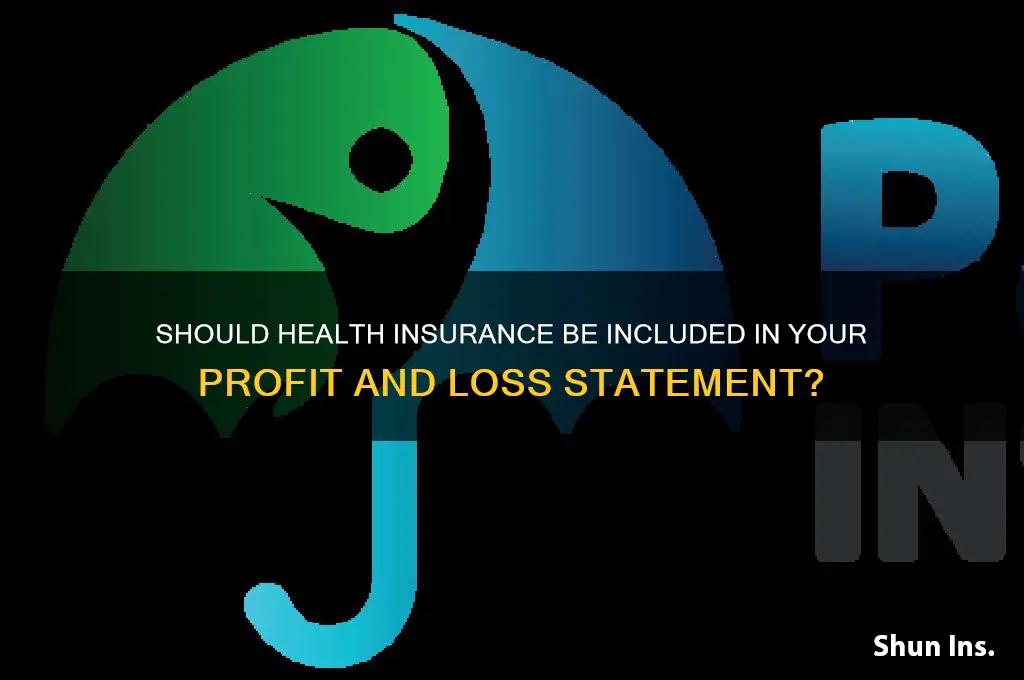 do you list health insurance in a profit and loss