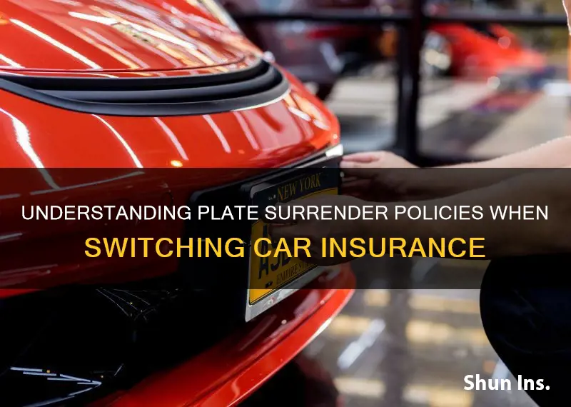 do you surrender plates when changing insurance