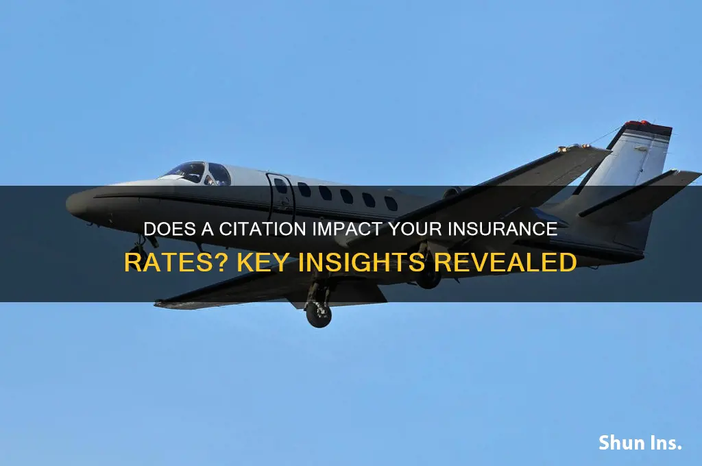 does a citation increase insurance