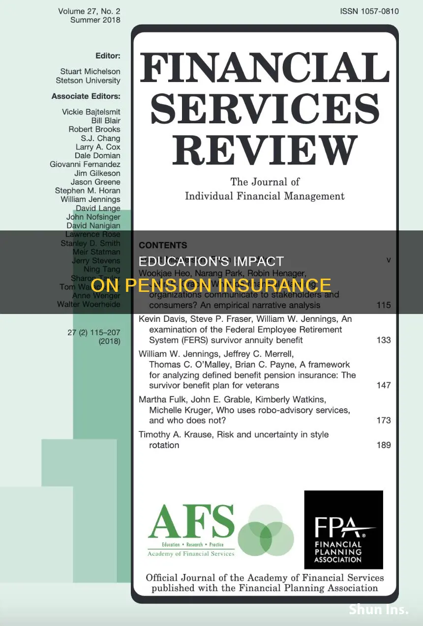 does a clients educatiuon level affect pension insurance
