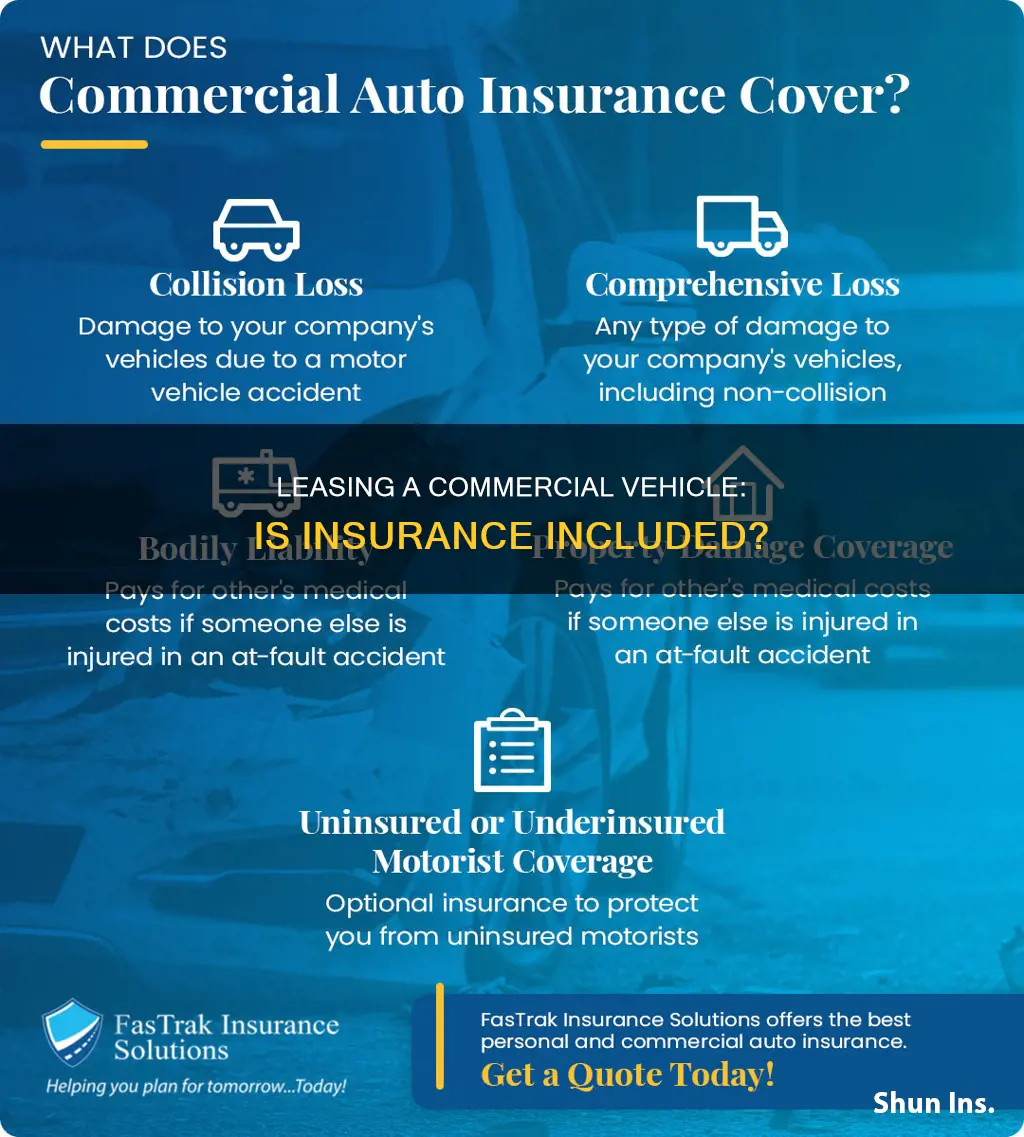 does a commercial vehicle lease normally include insurance