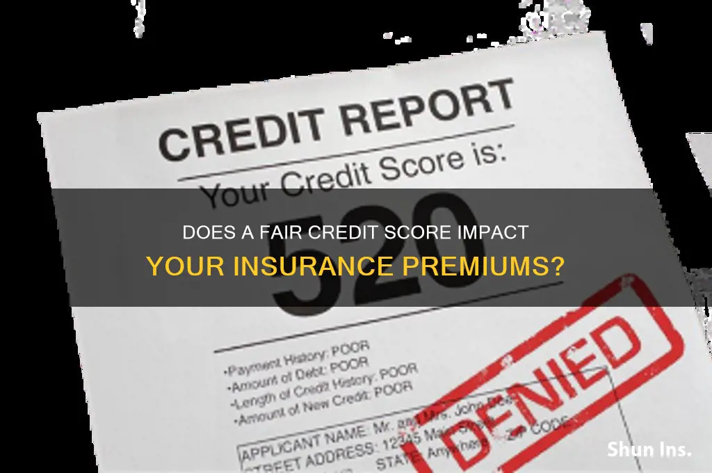 does a fair credit score raise insurance