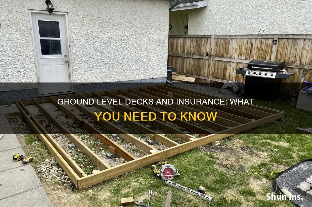 does a ground level deck count for insurance