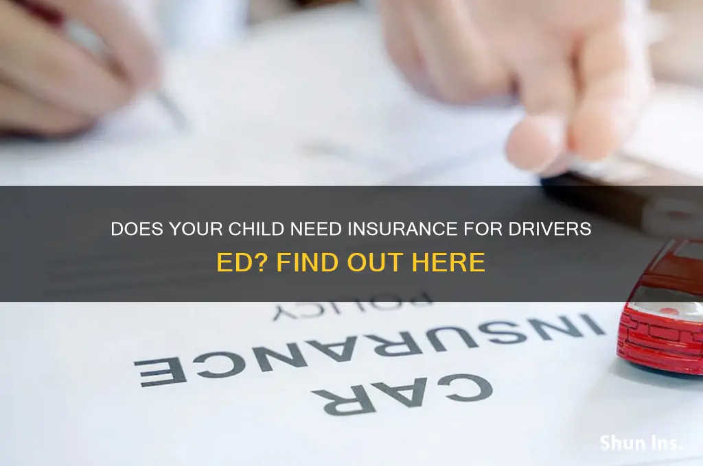 does a kid have to have insurance for drivers ed