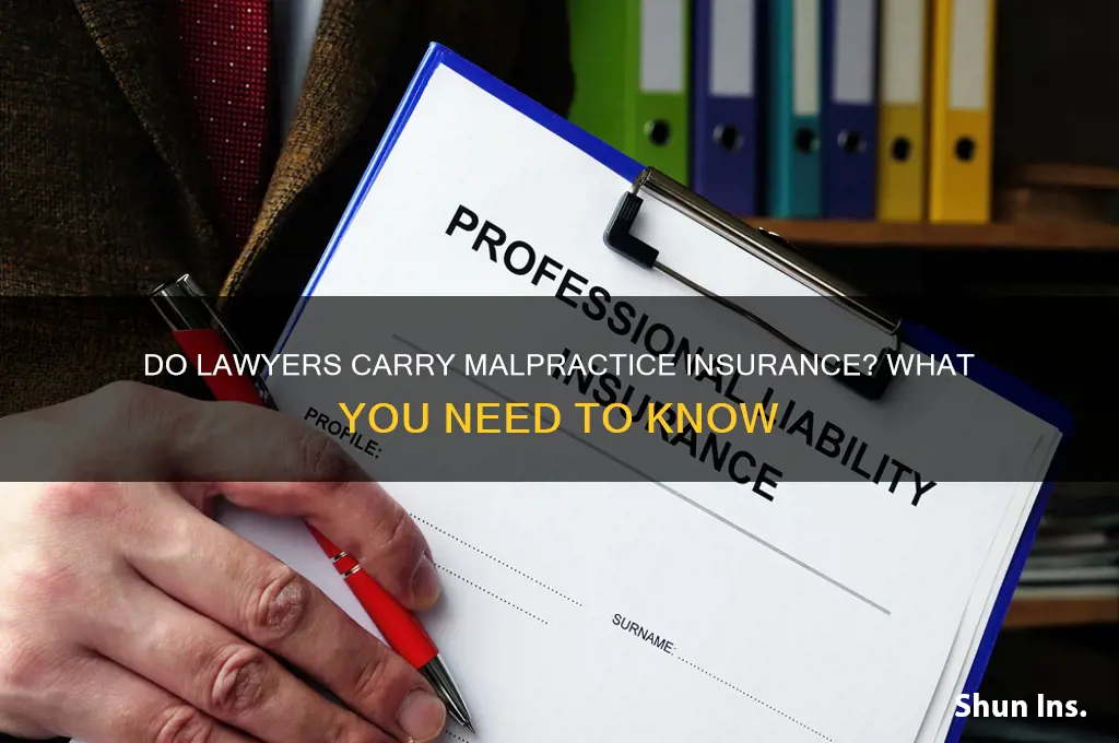 does a lawyer have malprictice insurance