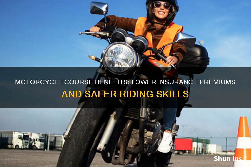 does a motorcyxle xourse help uour insurance