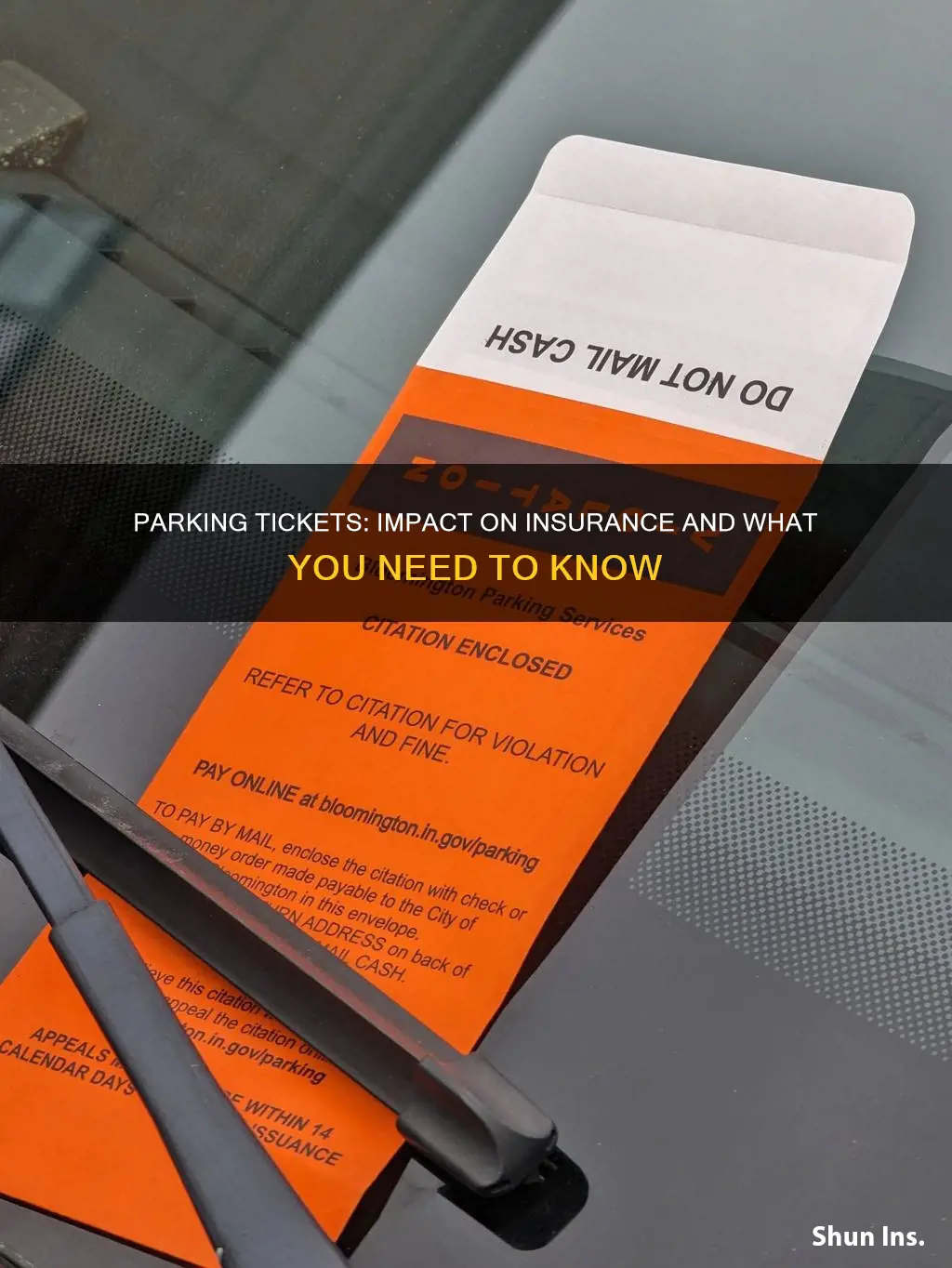 does a parking ticket affect insurance