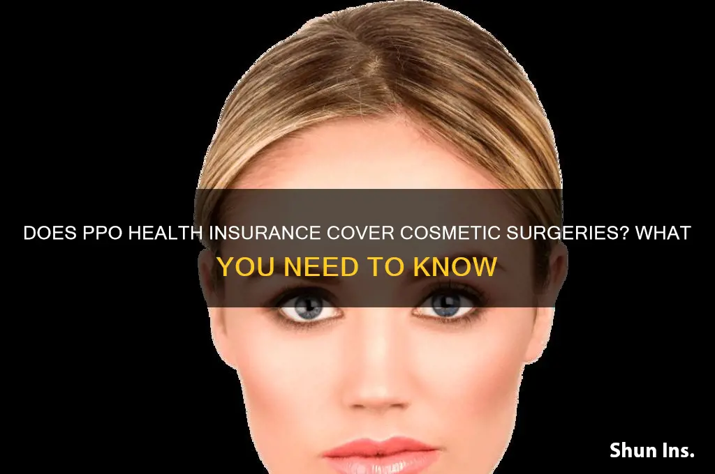does a ppo health insurance cover cosmetic surgeries