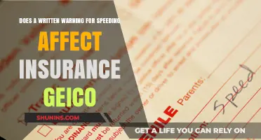 Speeding Written Warnings: GEICO Insurance Impact