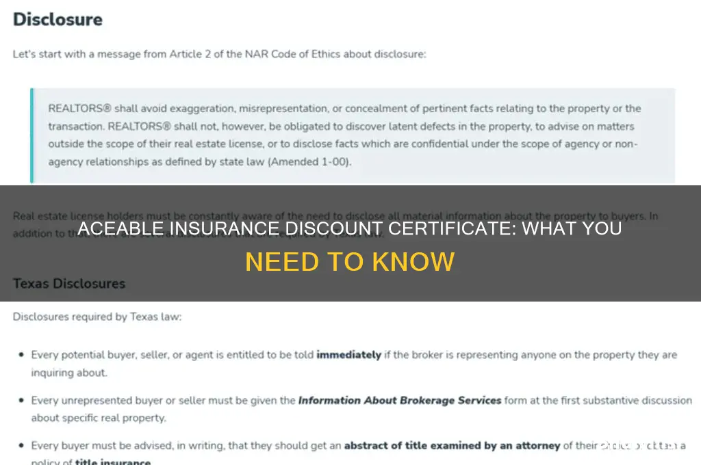 does aceable give a certificate for insurance