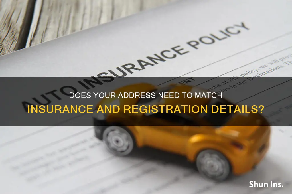 does address have to match insurance registration