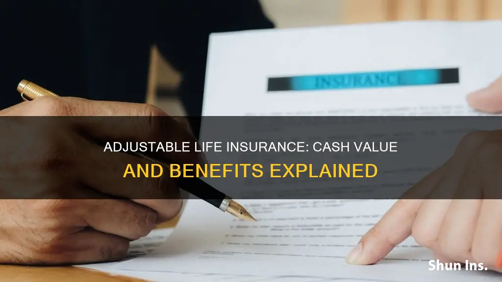 does adjustable life insurance have cash value