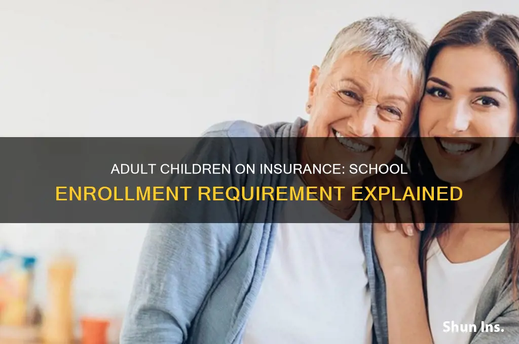 does adult child on insurance have to be in achool