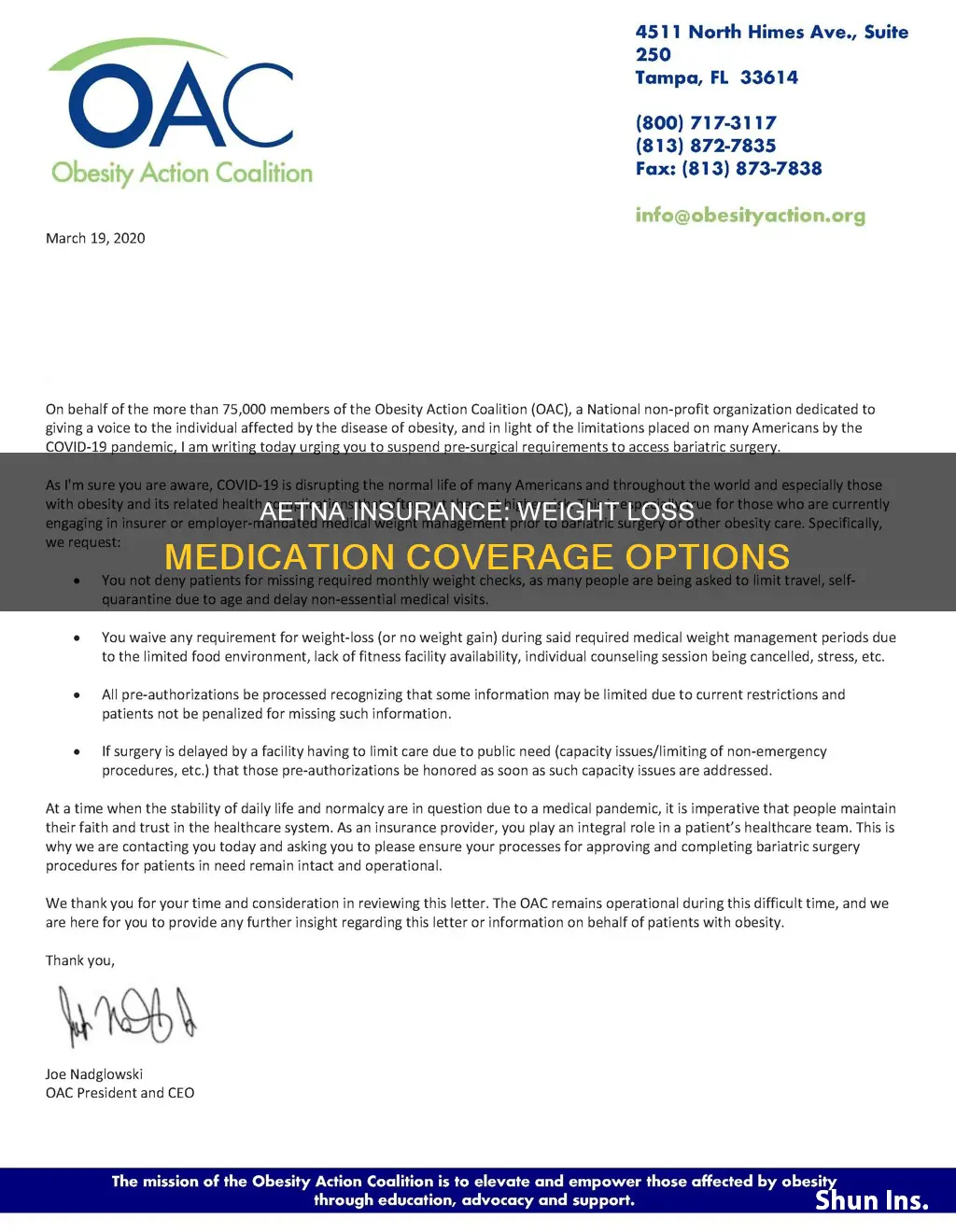does aetna insurance cover weight loss medication