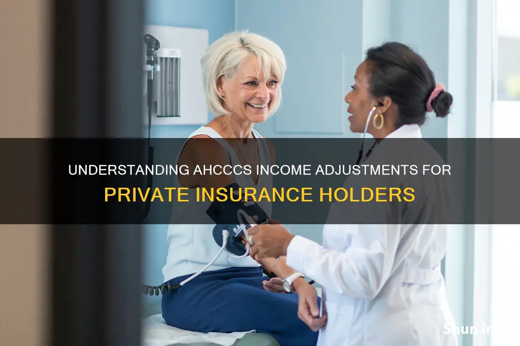 does ahcccs adjust income for private insurance