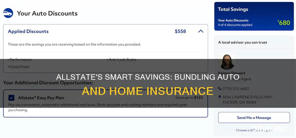 does allstate offer discount for auto insurance and home