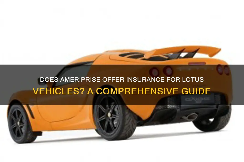 does ameriprise insure lotus