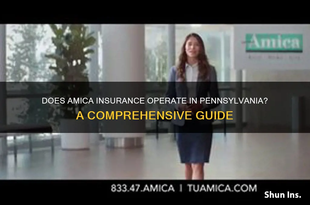 does amica insurance operate in pennsylvania