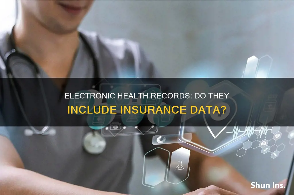 does an electronic health record contain insurance information