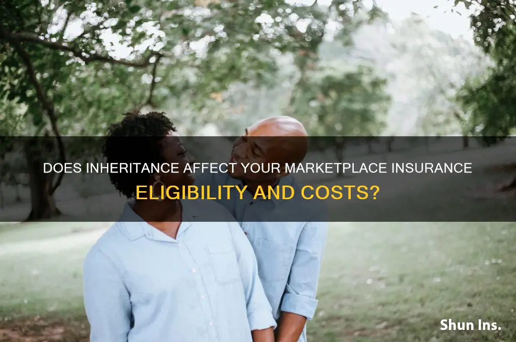 does an inheritance count on the market place insurance