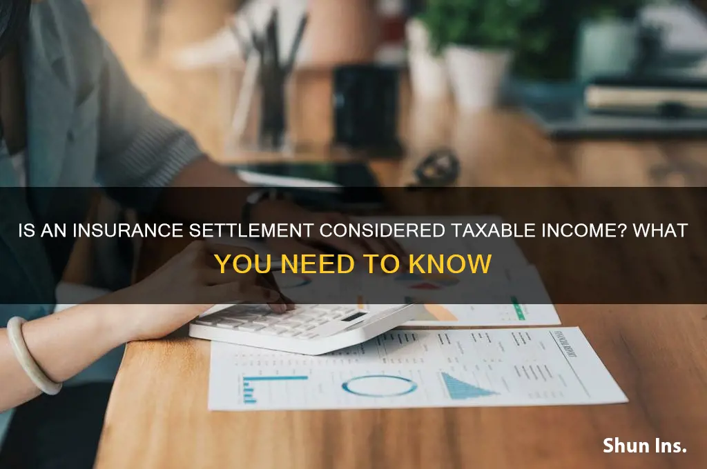 does an insurance settlement count as income