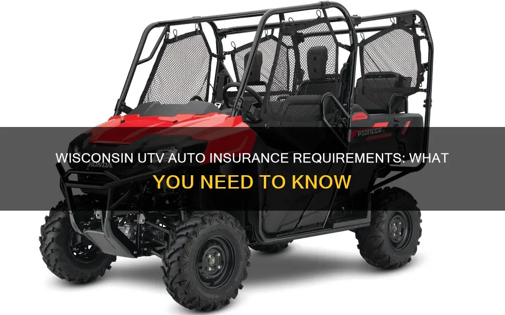 does an utv require auto insurance in Wisconsin