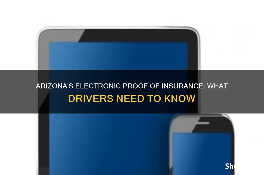 does arizona allow electronic proof of insurance