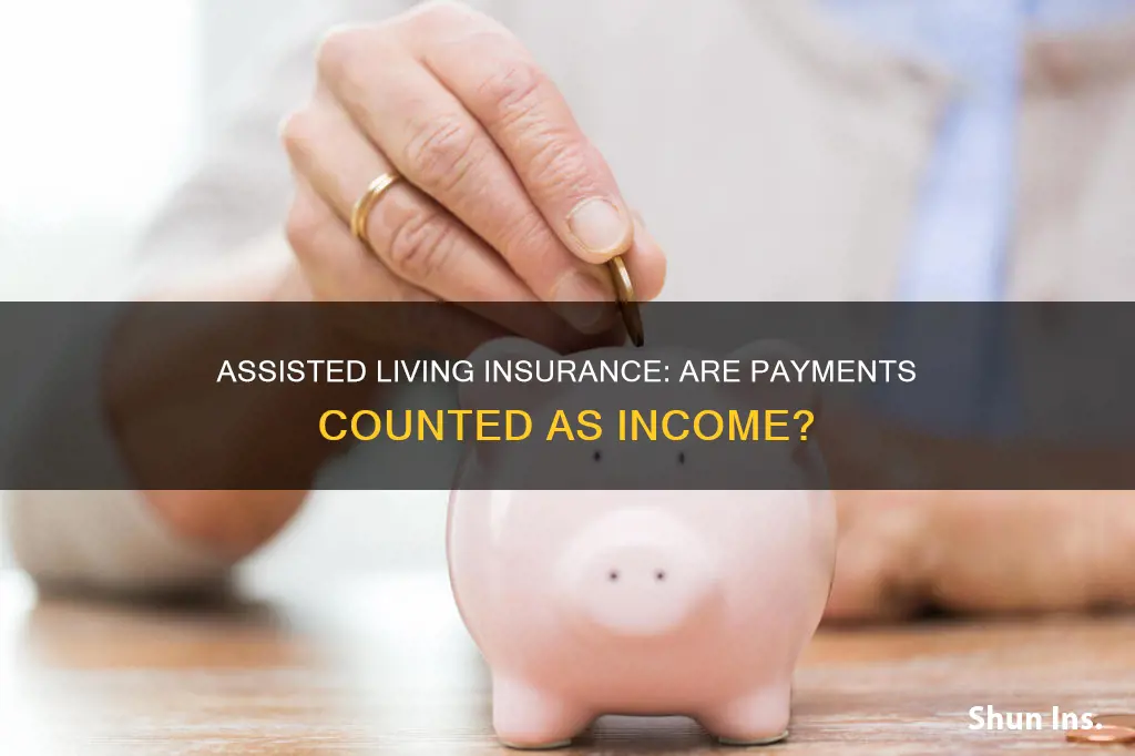 does assisted living insurance payments count as income