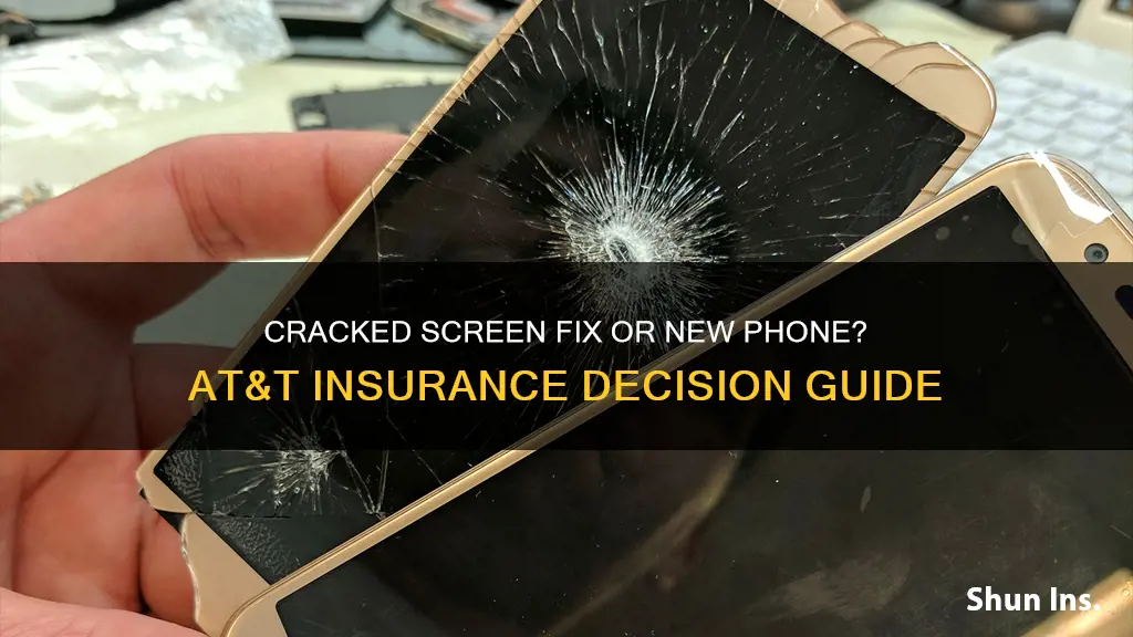 does att repair cracked screen or replace phone with insurance