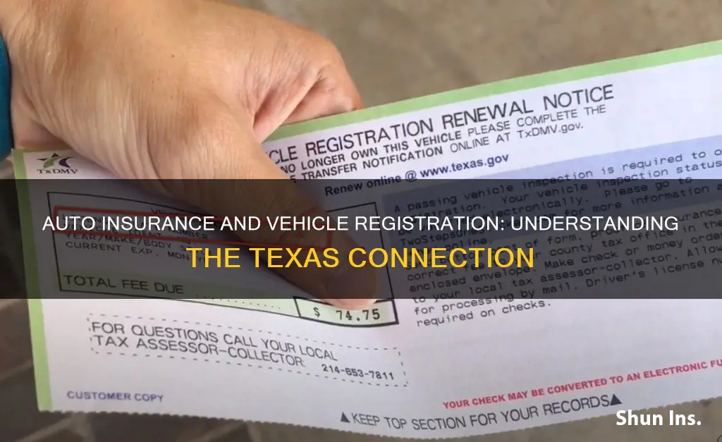 does auto insurance address have to registration tx