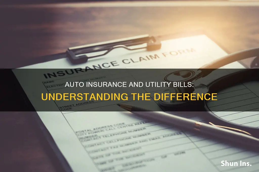 does auto insurance count as a utility bill