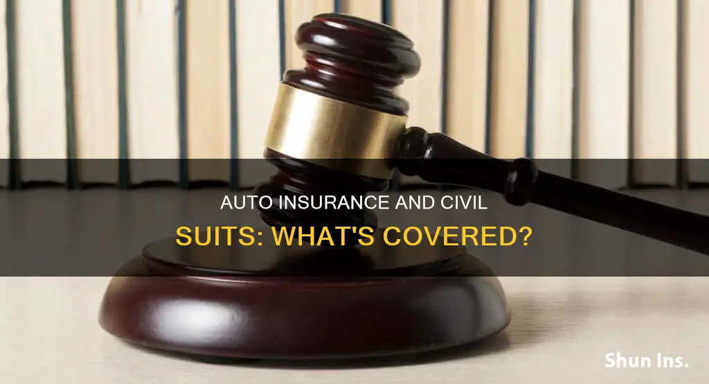 does auto insurance cover civil suits