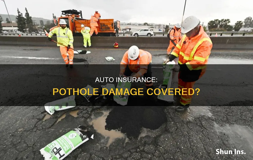 does auto insurance cover pothole damage