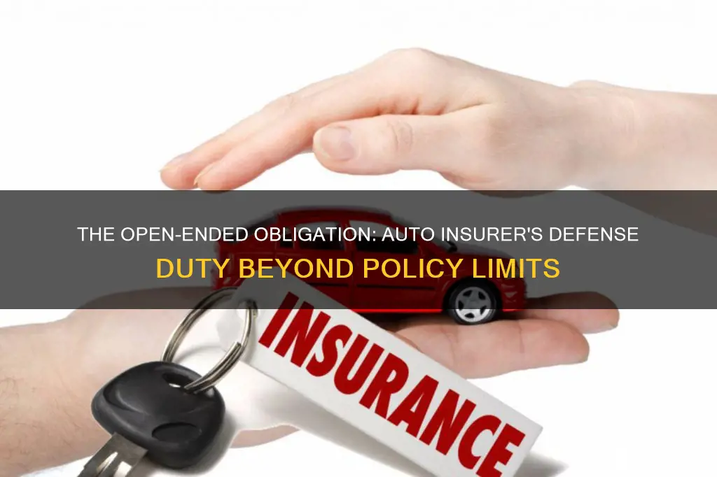 does auto insurer have duty to defend beyond limits