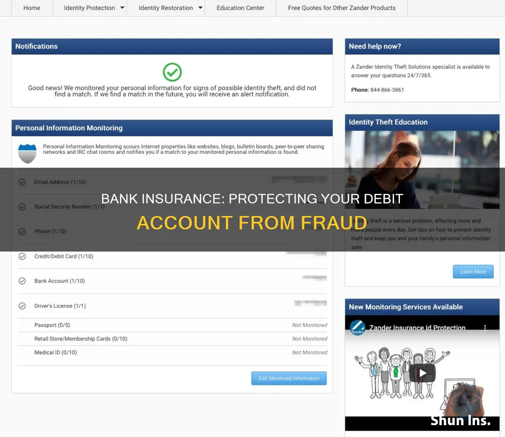 does bank have insurance for debit fraud